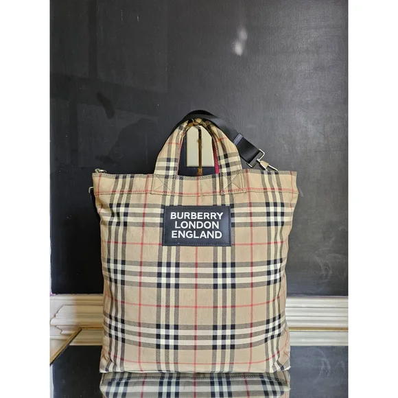 BURBERRY Artie Vintage Check Tote Bag - Picture 8 of 12